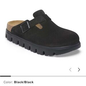 Birkenstock Boston Chunky - Black Suede Size: 8-8.5/39